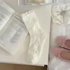 Calcetines Mujer Primavera Verano Delgados Rosas Florales Encaje Hasta el Muslo Apilados Calcetines Ins Modernos Simples Versátiles Estudiante Calcetines de Media Pantorrilla