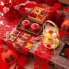 Decoração de Quarto de Casamento Mesa de Centro Decoração Sala de Estar Novo Estilo Chinês Conjunto de Chá de Casamento Encadernação Banquete de Casamento Decoração de Casamento