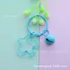 Chaveiro Colorido de Acrílico Transparente com Argola de Estrela Sino Fofo Miçanga DIY para Mochila Chaveiro