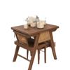 Mesa de Té para Balcón de Madera Maciza, Una Mesa y Dos Sillas, Juego de Tres Piezas para Ocio en Casa, Combinación para Beber Té en Apartamentos Pequeños, Artefacto para Apartamentos Pequeños