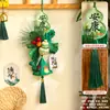 Decoraciones Colgantes de Puerta de Artemisa para el Festival del Bote del Dragón, Escoba, Calabaza, Bolsita de Incienso, Colgante para Puerta de Entrada, Montaje de Escena Atmosférica, Adornos Colgantes de Nudo Swastika