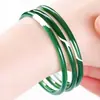 Pulseira de calcedônia de gelo selecionada cuidadosamente para atacado, pulseira de ágata para mulheres, anel pequeno empilhado com tiras finas, pulseira de luar branco, estilo antigo