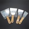 Espátula de masilla con mango de madera gruesa herramienta de pintura para raspar relleno blanco junta de pared pala acero inoxidable espátula de masilla para pintura
