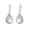 Aretes Rosa Moonlight para Mujer, Aretes Sencillos y de Alta Gama de Piedra Lunar, Modernos y Versátiles, Aretes Creativos Estilo Ins