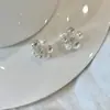 Pendientes de Flor de Perla y Circonita de Alto Sentido Francés para Mujer, Lujo Ligero, Elegantes, Suaves, de Moda, para Viajar, Pendientes Versátiles Pendientes