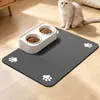 Novo tapete de borracha para animais de estimação da Amazon, antiderrapante de diatomito, absorvente de água, fácil de limpar, tapete para gato e cachorro, jogo americano, tapete