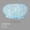 Touca de Banho Dupla Camada Estrelas Fofas Touca de Banho Adulto Mulheres Padrão Desenho Animado PVC Impermeável Touca de Banho Caseira à Prova de Óleo