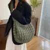 Bolsa de Hombro Cruzada Plegable Nube al por Mayor Transfronteriza Moda para Mujer Doble Cara Gran Capacidad Bolso Tote de Algodón Relleno