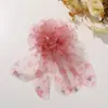 Flor de Malla con Pedrería Floral Romántica Estilo Coreano para Lazo de Pelo, Pasador, Pinza para el Pelo, Cuerda para el Pelo y Accesorios de Ropa DIY