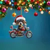 Novo Pingente de Natal para Moto Acrílico Plano Cross-Border Cão de Passeio Pingente de Decoração de Natal