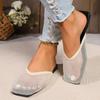 Zapatos Planos Transpirables de Malla Versátiles de Moda 2025 Verano Nuevo Estilo Coreano Simples Huecos Zapatillas de Punta Cerrada para Mujer