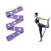 Bestseller transfronterizo: Banda de resistencia de yoga con estampado de estrellas moradas, banda elástica de yoga para estiramientos de baile, banda de resistencia segmentada numerada