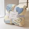 Manta Chal Manta con Estampado Manta para Siesta en la Oficina Cubrepiernas Dos en Uno Manta de Forro Polar Portátil para Sofá de Invierno Manta de Aire Acondicionado