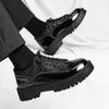 Sapatos Masculinos Daifa 2024 Verão Nova Moda Versátil para Vestir Negócios Britânico Preto Moda Nicho Casual Sapatos de Couro
