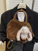 Bolsa Peluda Más Vendida Otoño/Invierno para Mujer 2026 Nueva Versátil Bolso Cruzado Bolso de Mano Súper Popular Bolso Tote Pequeño Esponjoso