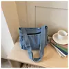 Cross2026 Verão Novo Estilo Preguiçoso Retrô Bolsa Mensageiro Jeans Feminina 2026 Nova Bolsa Literária para Campus