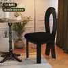 Silla de Comedor Vintage de Madera Maciza Estilo Francés, Silla con Respaldo para Uso Doméstico, Silla Nórdica, Silla con Respaldo de Diseñador Mid-Century, Silla de Tocador Minimalista, Clave