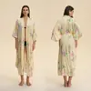 Pijamas de Comercio Exterior para Mujer Verano Estilo Europeo Americano Yaoting Delgado Satín Talla Grande Bata Larga de Manga Larga de Alta Calidad Ropa de Casa para Mujer