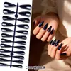 Uñas Postizas Wearable de Punta Larga Estilo Europeo y Americano para Comercio Exterior, Puntas de Uñas Falsas de Color Sólido Simples, Uñas Removibles de Alta Calidad