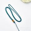 Nuevo Hebilla de Red de Doble Lazo Cuerda de Jade Tejida Nudo de Piña Jade Wen Jugar Joyería de Oro Colgante Cuerda Collar Lanyard