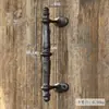 Manija de Puerta Vintage de Hierro Fundido Estilo Europeo para Patio Exterior Jardín Puerta de Madera Puerta de Gabinete Manija Decorativa de Arte de Hierro Pestillo