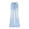 Jeans Laranja Infantil # Tencel Fino Não Apertado Flare para Mulheres, Caimento Solto, Emagrecedor, Fluido, Respirável, Versátil, Calça de Comprimento Total.