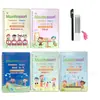 Libro de Práctica de Escritura con Ranura Mágica Española de Nuevo Producto Transfronterizo Set de Cinco para Preescolar Entrenamiento de Control del Bolígrafo Montessori Educación Temprana Iluminación