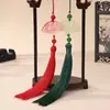 Aretes con Borla de Abanico Degradado Antiguo Colgantes Joyería Hanfu Borla Hecho a Mano Decoración Antigua Abanico de Flores Xiangyun Estilo Nacional Borla