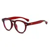Gafas de Sol Clásicas Transfronterizas Estampado de Leopardo Carey Montura Redonda Pequeña Gafas de Sol para Hombre Gafas de Sol Retro Literarias Europeas y Americanas Montura Estrecha