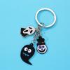 Chaveiro de liga metálica com cabeça de abóbora e fantasma para amigos, presente de Halloween, pingente, chaveiro de metal