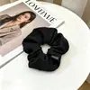 Goma de pelo scrunchie vintage versátil extragrande para adultos, elegante scrunchie floral para coleta
