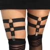 Bambú como ropa una generación de fábrica directa correa negra restricción elástico anillo de pierna de espiga negra P0124