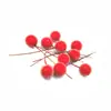 Fruta de cereza con marcas de viruela de baya simulada material DIY accesorios de decoración navideña caja de regalo con cuentas