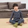 10A Antibacteriano Atualizado Outono e Inverno Infantil Algodão Puro Sem Costura Roupa de Casa Roupa Íntima Bebê Pijama de Lã Stretch