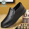 Nuevos zapatos casuales de cuero genuino para hombre de Woodpecker, cuero suave, suela suave, antideslizantes, transpirables, versátiles zapatos de negocios para conducir