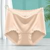 Calcinhas de Renda e Cetim para Mulheres, Cintura Média, Tamanho Plus, Sem Costura, Respiráveis, Tanga Triangular Feminina, Levanta Bumbum, Seda de Amora, Confortáveis