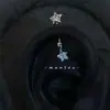 Vara Estrela Mágica Nicho Roda de Orelha Alta Unha de Osso de Orelha Parafuso Estrela Roxa Distintivo Parafuso de Aço Titânio Unha de Roda de Orelha