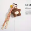 Nuevo Oso Estrella de Peluche Colgante con Borla Lindo Dibujo Animado Colgante para Bolso Regalo para Pareja Mejor Amigo
