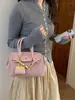 Bolsa Birkin de camurça melange com patchwork para mulheres, novo modelo outono 2026, bolsa de mão com fecho de fecho, bolsa de ombro e transversal de alta qualidade