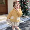 Gorro Mágico Peludo Estilo Coreano para Chicas Celebridad de Internet Abrigo Nuevo 2026 Estilo Invierno Comercio Exterior Elegante Abrigo para el Campus Ropa para Niños Tendencia
