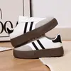Tênis de treino versátil feminino alemão 2026 novo primavera e outono sola grossa sapatos brancos tênis retro Cortez tênis esportivos casuais