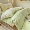 Juego de Ropa de Cama Cuatro Piezas Estilo Nórdico Transfronterizo Lavado para Cama de 1.5m/1.8m Juego de Tres Piezas Juego de Cuatro Piezas Estilo Resistente a Manchas para Dormitorio