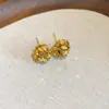 Pendientes de Plata Aguja Zircón Borla Mariposa Perla Lujo Ligero Pendientes de Botón de Gama Alta Personalidad Pendientes de Moda con Sentido de Diseño Nicho