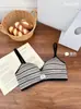 Sudeste Asiático Comercio Exterior Transfronterizo Nuevo Retro Rayas Chica Sexy Lencería Sujetador para Busto Pequeño Sujetador Sexy para Mujer