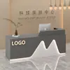 Balcão de caixa loja balcão de bar comercial pequeno balcão de loja de roupas balcão de salão de beleza balcão de recepção moderno minimalista recepção de empresa