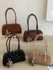 Bolso de Mano de Lona con Lunares 2026 Nuevo Bolso Boston Versátil para Viajes Diarios Bolso de Mujer Estilo Dulce Coreano Bolso de Hombro Cruzado