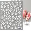 Adhesivo Transfronterizo Nuevo para Arte de Uñas 5D en Relieve Flor de Cristal Tridimensional Jalea Camelia Flor de Cuatro Pétalos Adhesivo Decorativo para Uñas