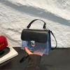 Bolsa de Gelatina Transparente 2025 Nueva Bolsa Cuadrada Pequeña de Moda Versátil Bolso de Mano de Alta Gama Bolso Cruzado Bolso Pequeño