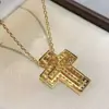 Plata de Ley S925 Colgante de Collar Cruz Colorida Seiko Gama Alta Ins Cadena de Clavícula Retro Desmontable Multiusos
