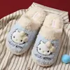 Pantuflas de algodón de gatito para mujer, nuevas pantuflas de interior para el hogar de otoño e invierno 2026, pantuflas de suelo lindas y antideslizantes de felpa